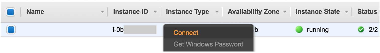 查看实例访问方法